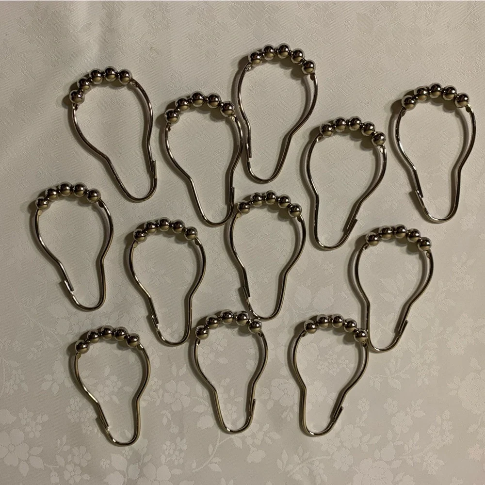 NWOT Shower Curtain Hooks: Set of 12 New Chrome Hangers
